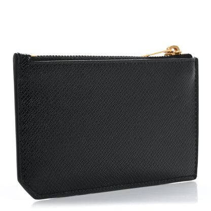 Saint Laurent Calfskin 5 Fragments Zip Pouch Card Holder Black 3 of 13