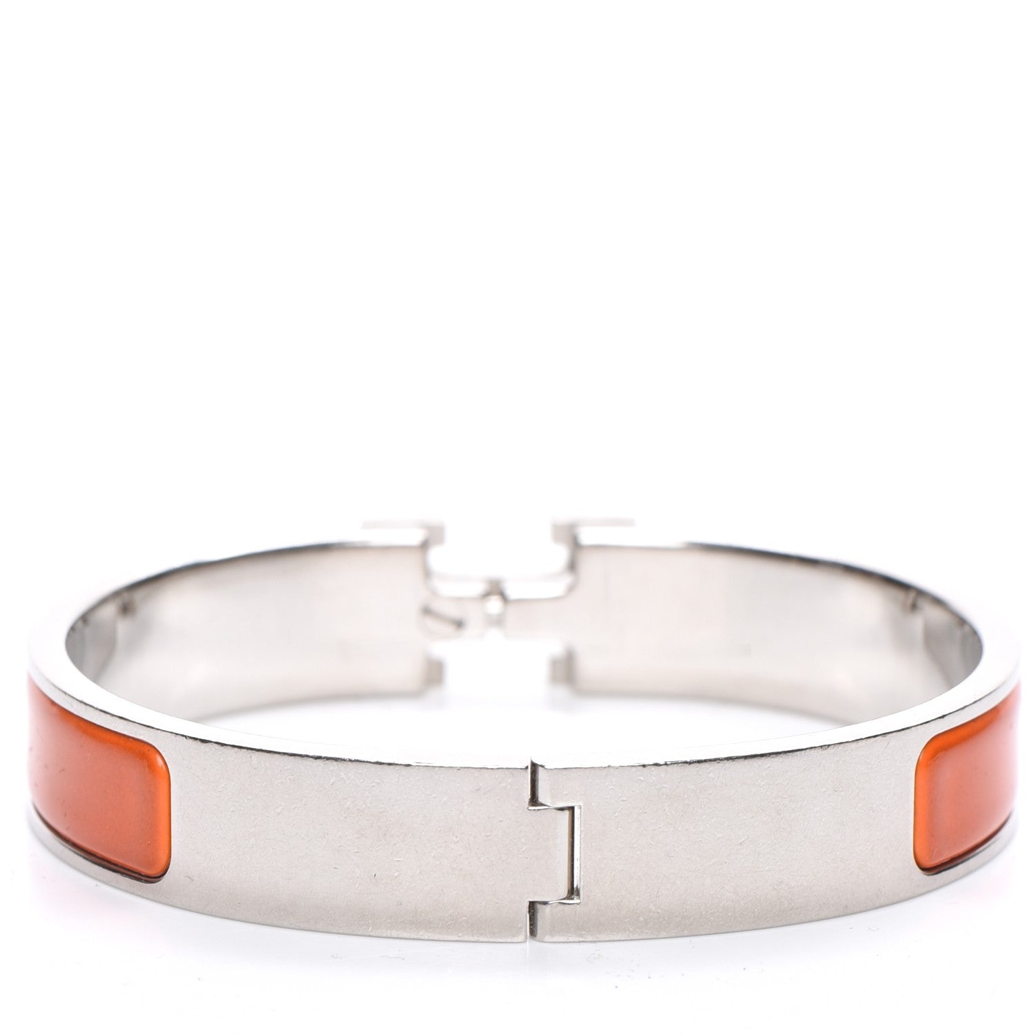Hermes Enamel Narrow Clic Clac H Bracelet PM Orange 4 of 4