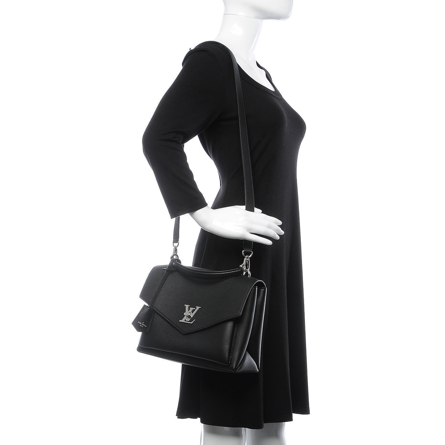 Louis Vuitton Soft Calfskin My Lockme Top Handle Black 2 of 8