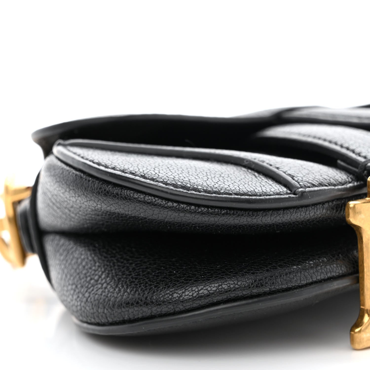 Christian Dior Goatskin Micro Saddle Bag Black 9 of 10