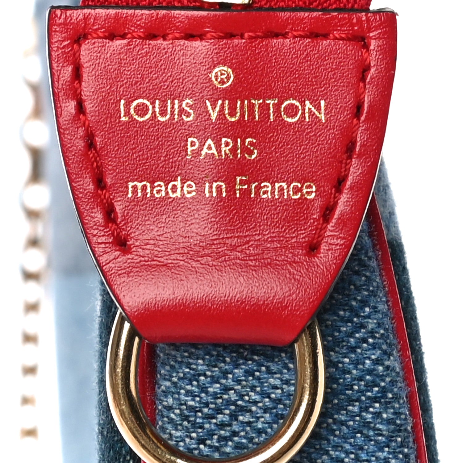 Louis Vuitton Denim Micro Pochette Accessories Denim Rouge 7 of 11