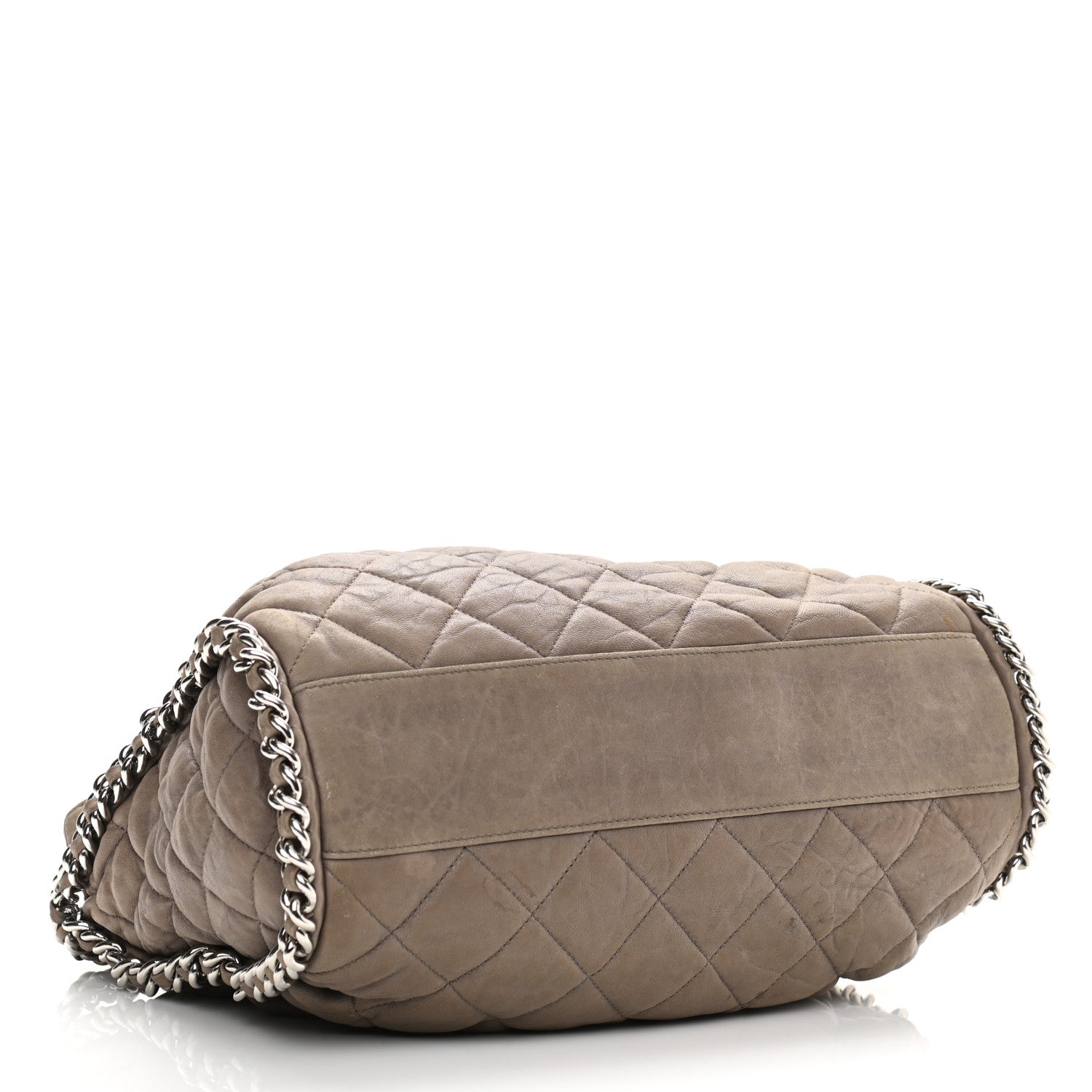 Chanel Washed Lambskin Chain Around Hobo Taupe 4 of 12
