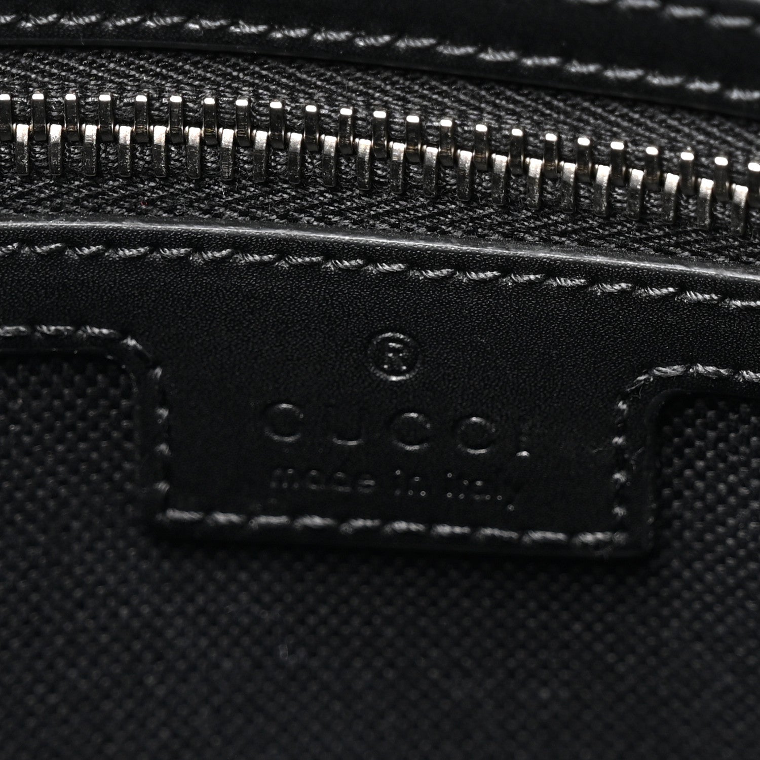 Gucci GG Supreme Monogram Appia Calfskin Web Flat Messenger Bag Black Grey 6 of 10