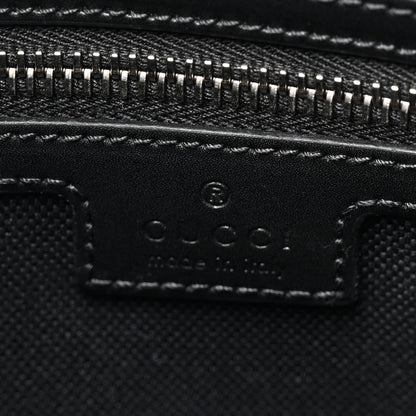 Gucci GG Supreme Monogram Appia Calfskin Web Flat Messenger Bag Black Grey 6 of 10