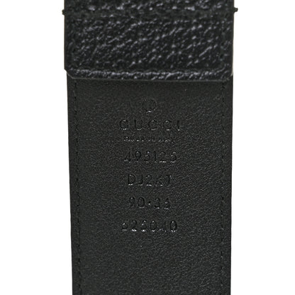 Gucci Textured Dollar Calfskin Bees And Stars Print Mens 35mm Belt 90 36 Black Gold 3 of 4