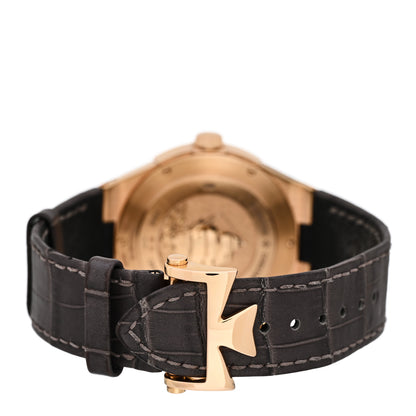 Vacheron Constantin 18K Pink Gold Alligator Diamond Bezel 37mm Overseas Automatic Watch 47560/D01R-9672 3 of 8