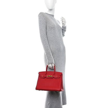 Hermes Togo Birkin 30 Rouge Casaque 2 of 12