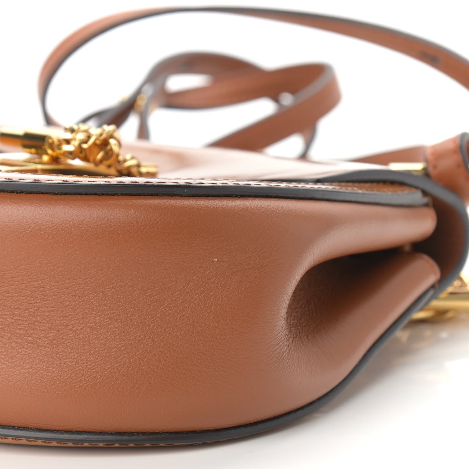 Chloe Patent Calfskin Mini Drew Bijou Shoulder Bag Tan 8 of 8