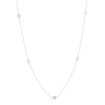 Tiffany Platinum Diamond Elsa Peretti .70ctw Diamonds by the Yard 5 Station Necklace 1 of 6