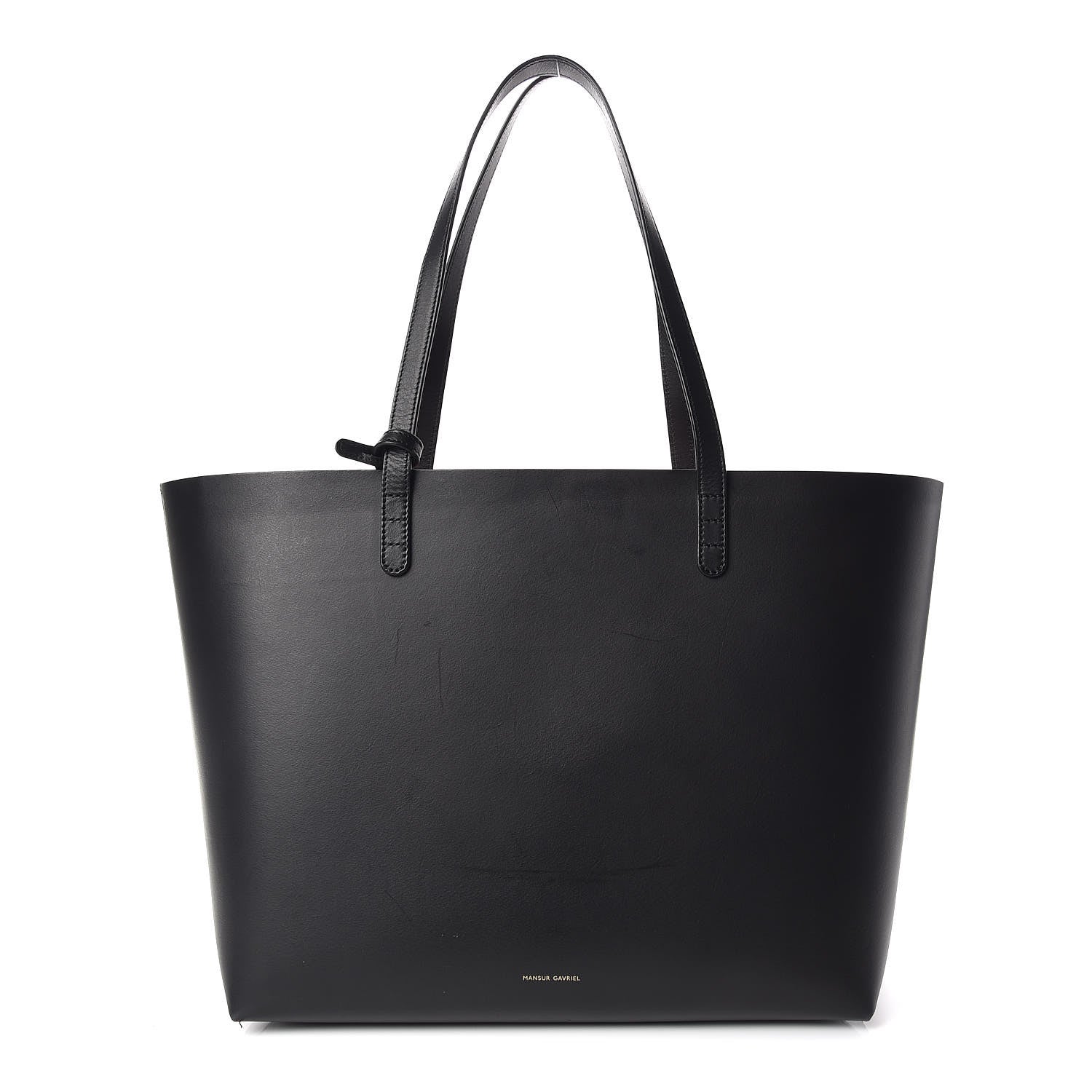 Mansur Gavriel Calfskin Large Shopping Tote Black Flamma 3 of 12