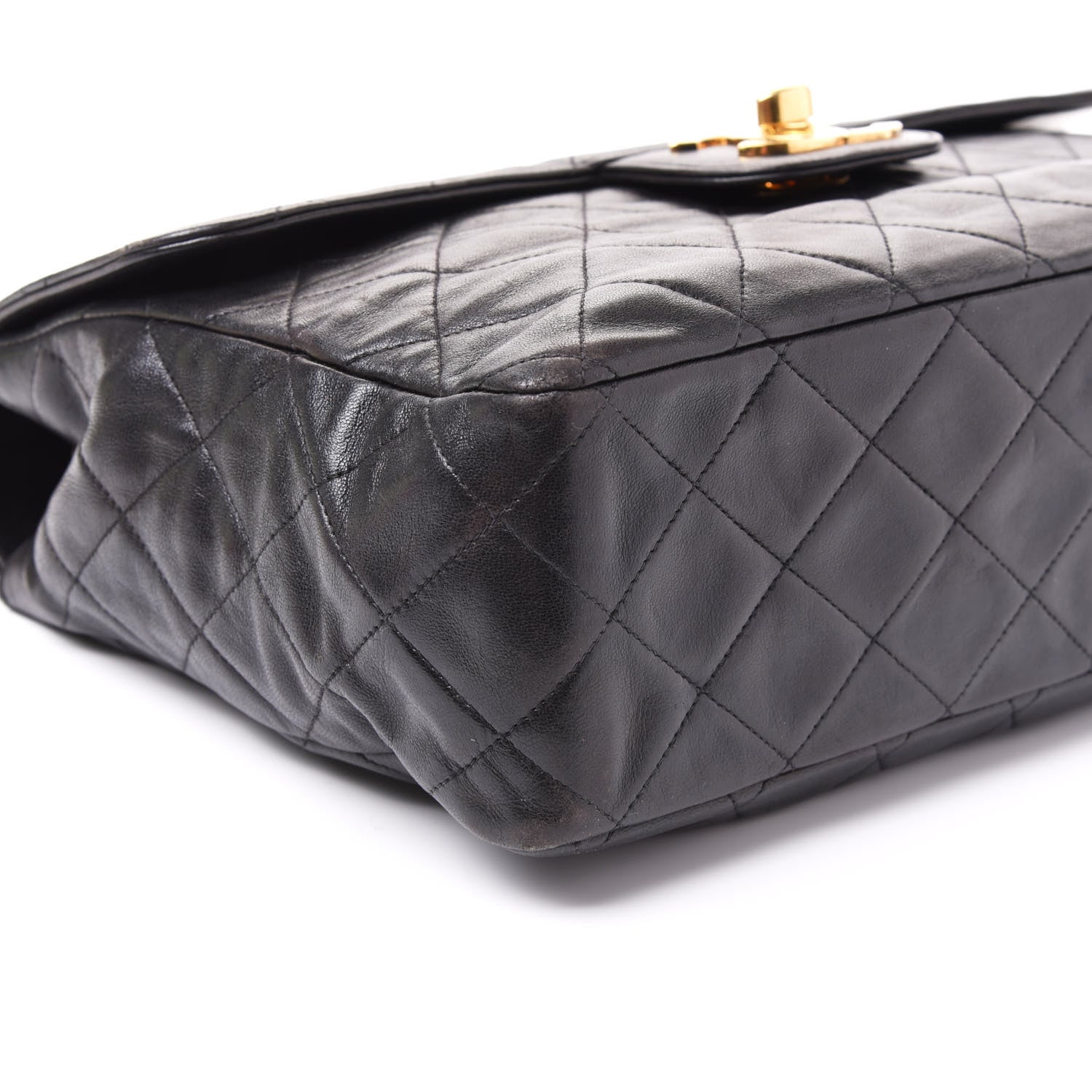 Chanel Lambskin Quilted Jumbo Single Flap Black 5 of 9