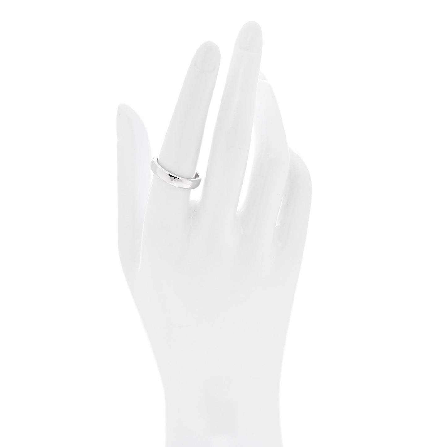 Platinum 4.5mm Forever Wedding Band Ring 56 7.5