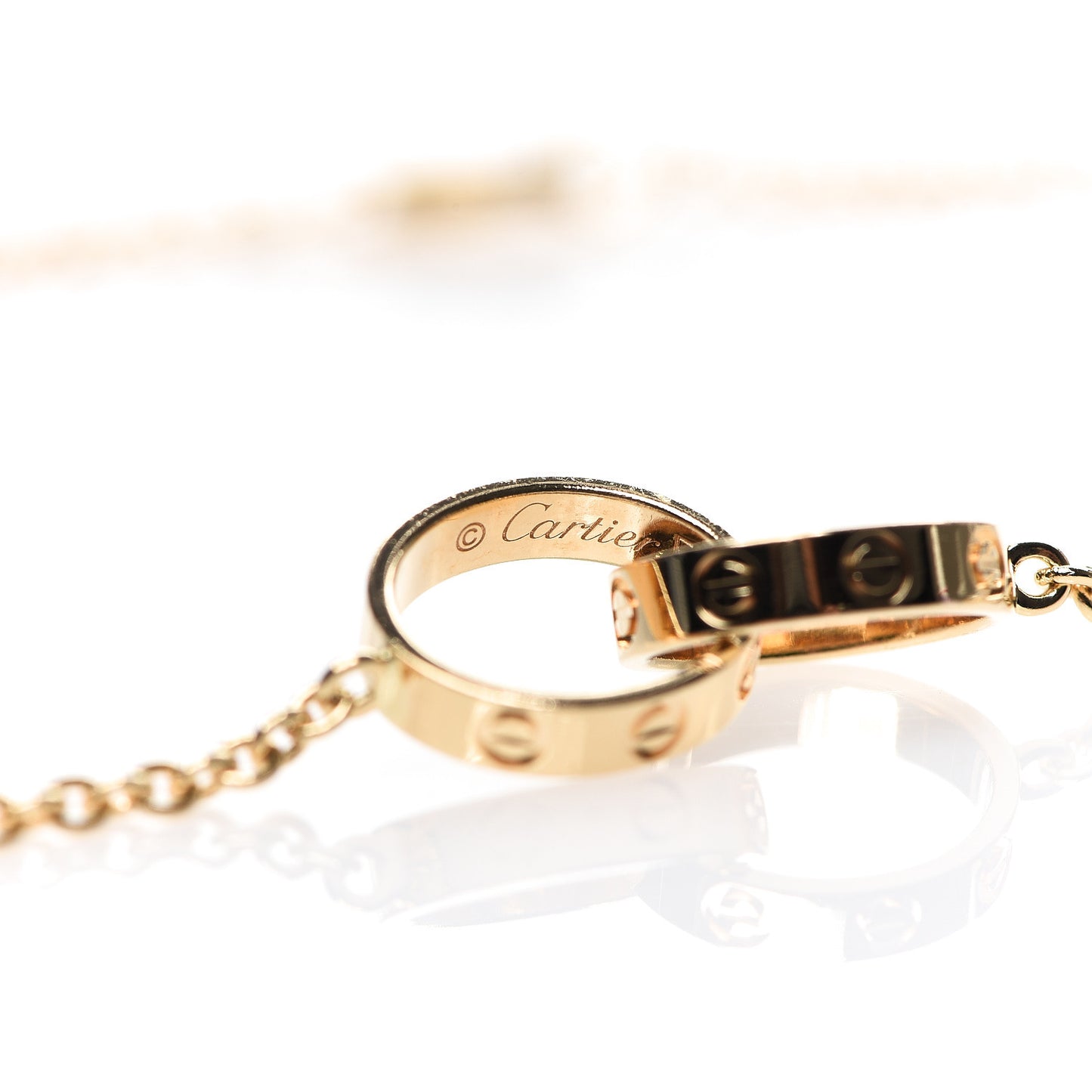 18K Yellow Gold Interlocking LOVE Necklace