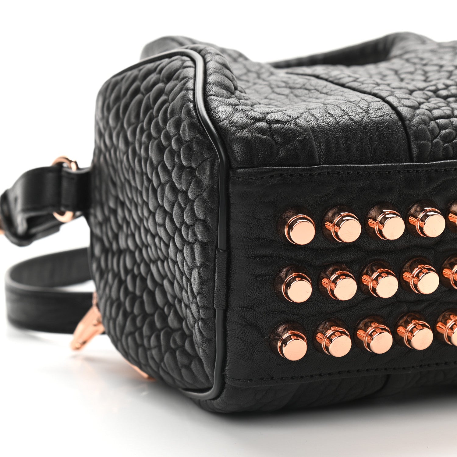 Alexander Wang Pebbled Lambskin Mini Rockie Black Rose Gold Hardware 7 of 8