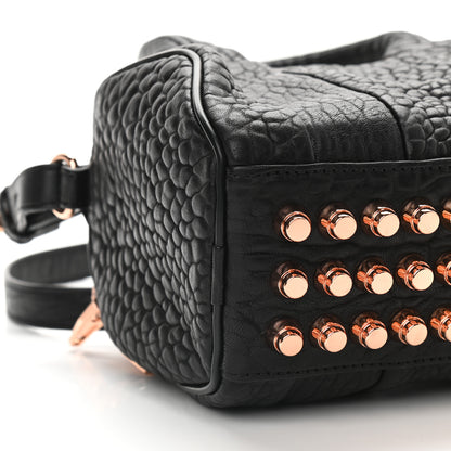 Alexander Wang Pebbled Lambskin Mini Rockie Black Rose Gold Hardware 7 of 8