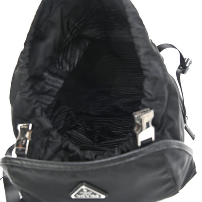 Prada Tessuto Nylon Montagna Double Buckle Backpack Black 5 of 10