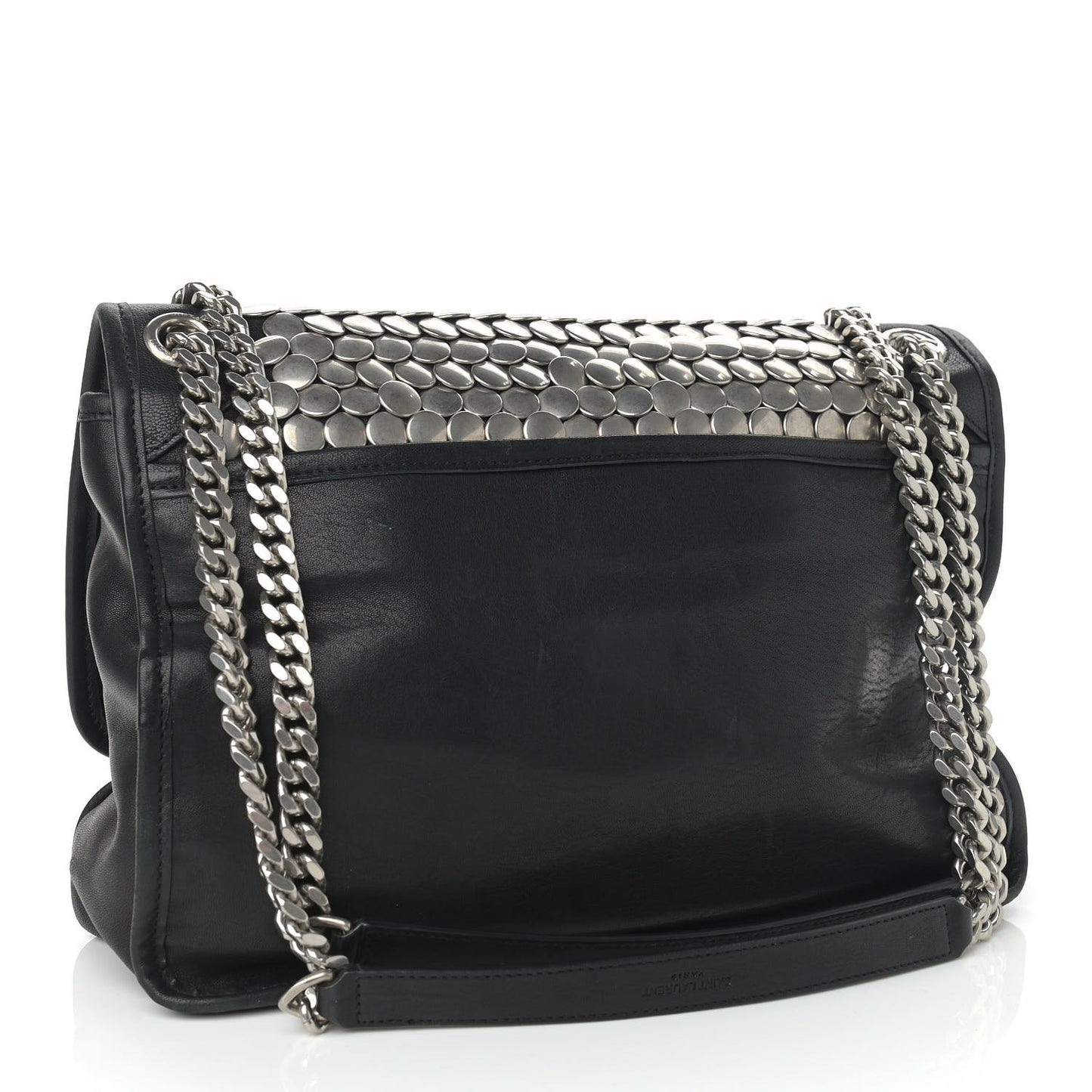 Calfskin Monogram Armature Medium Niki Chain Satchel Black