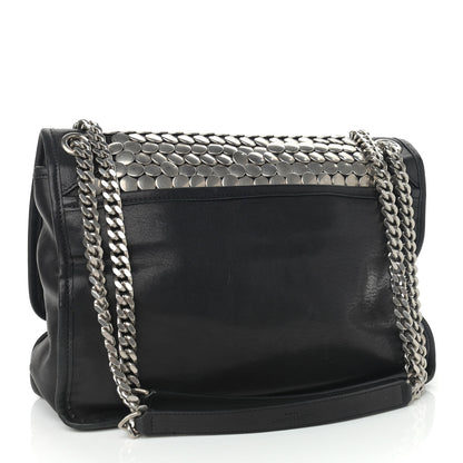 Saint Laurent Calfskin Monogram Armature Medium Niki Chain Satchel Black 2 of 11