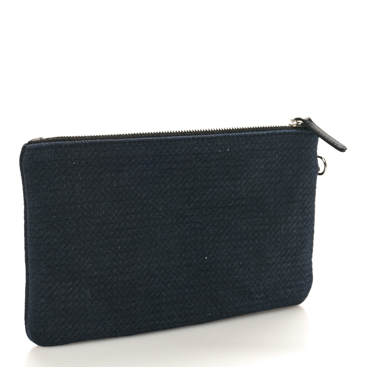 Mixed Fibers Small Deauville Pouch Blue