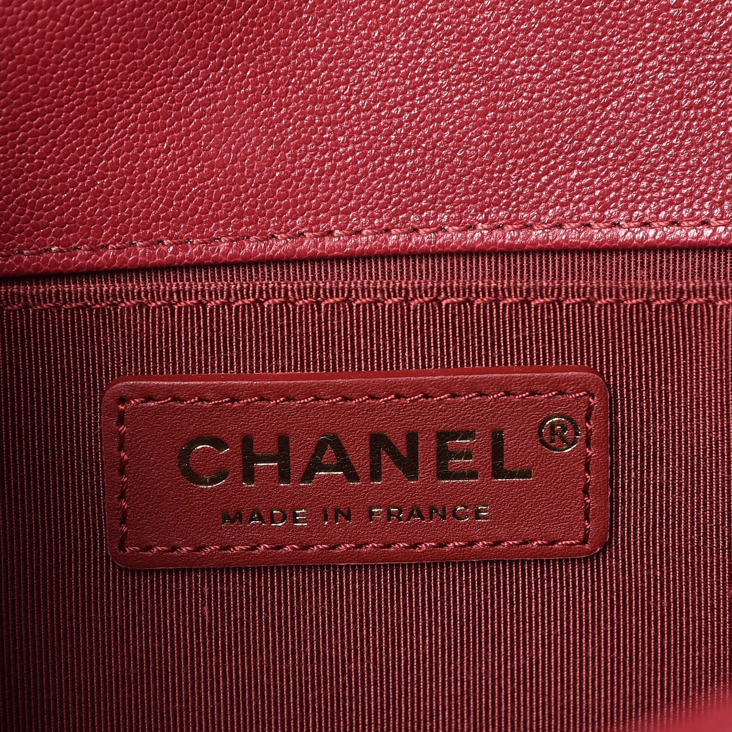 Chanel Caviar Chevron Quilted Medium Boy Flap Dark Pink 6 of 8