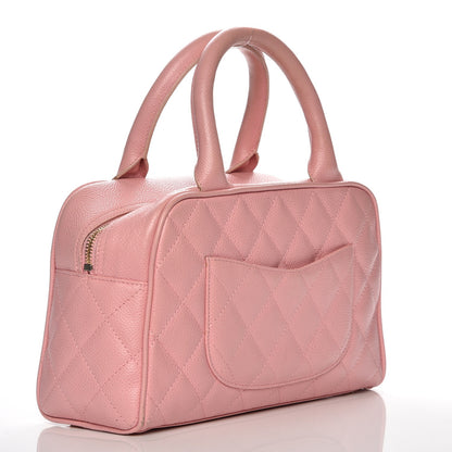 Chanel Caviar Quilted Small Bowler Pink 3 of 10