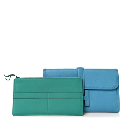 Hermes Swift Verso Jige Duo Clutch Bleu Du Nord Vert Verone 3 of 13