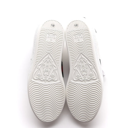 Gucci Calfskin Ayers Web Bee Embroidered Ace Sneakers 38.5 White 5 of 9