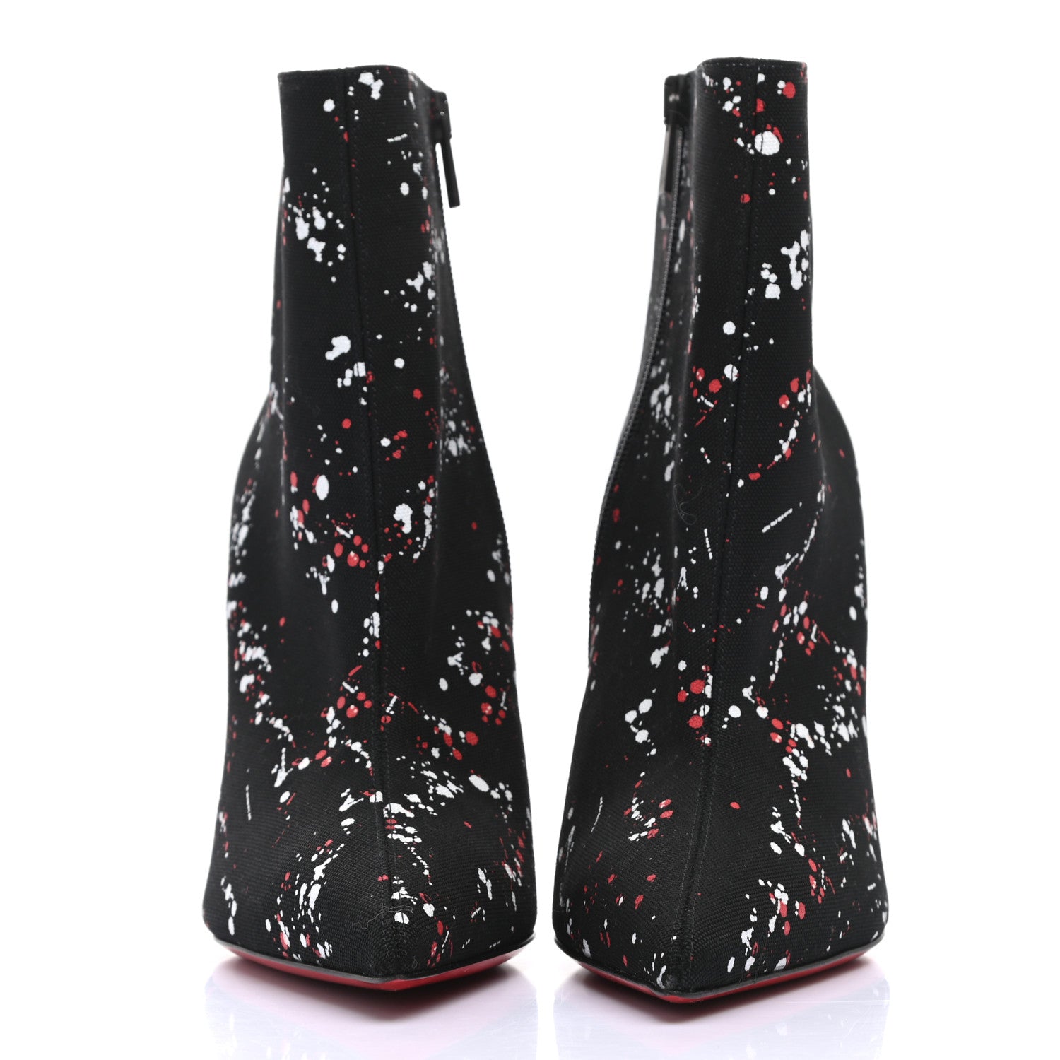 Christian Louboutin Toile Splash So Kate Booty 100 Ankle Boots 39 Black 2 of 7