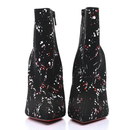 Christian Louboutin Toile Splash So Kate Booty 100 Ankle Boots 39 Black 2 of 7