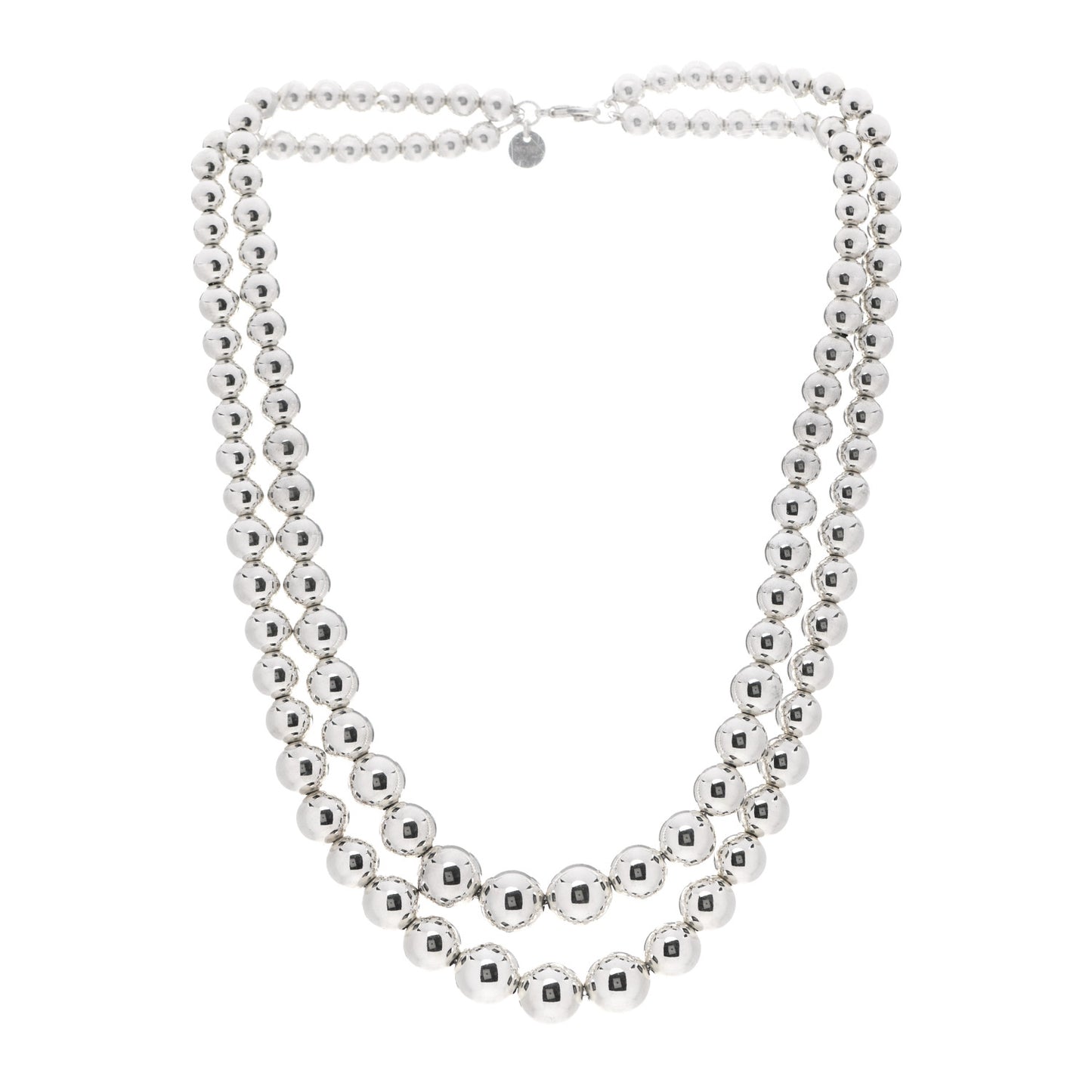 Sterling Silver HardWear Graduated Ball Two-Row Necklace