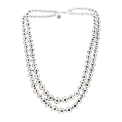 Tiffany Sterling Silver HardWear Graduated Ball Two-Row Necklace 3 of 5