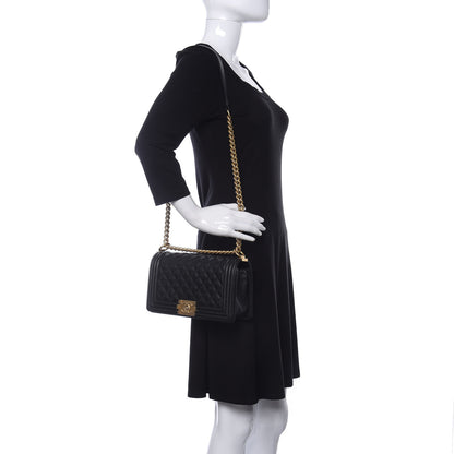 Chanel Caviar Quilted Medium Boy Flap Black 2 of 10