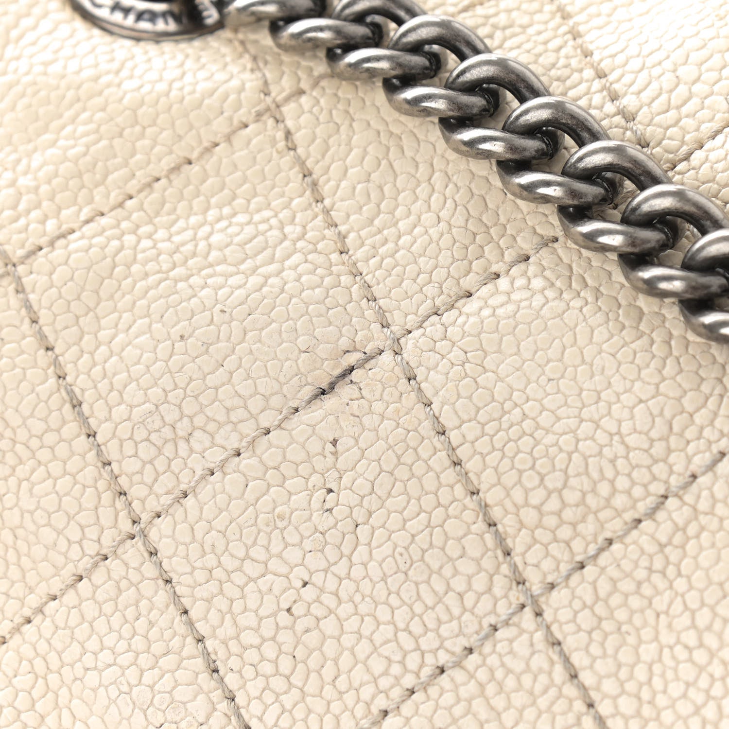 Chanel Caviar Quilted Medium Simply CC Flap White 18 of 22