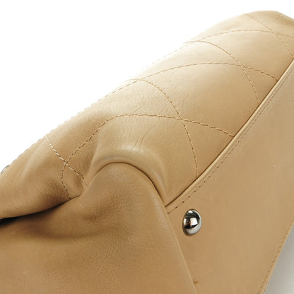 Chanel Washed Calfskin Large Hamptons Shopping Tote Beige 11 of 11