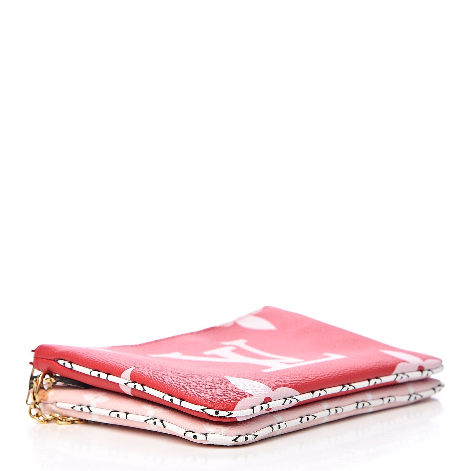 Louis Vuitton Monogram Giant Double Zip Pochette Rouge 4 of 11