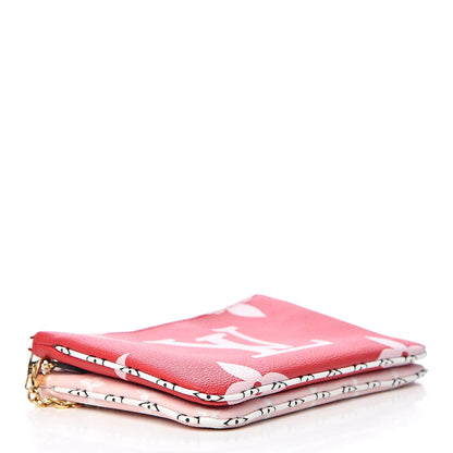 Louis Vuitton Monogram Giant Double Zip Pochette Rouge 4 of 11