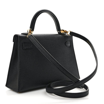 Hermes Epsom Mini Kelly Sellier 20 Black 4 of 10