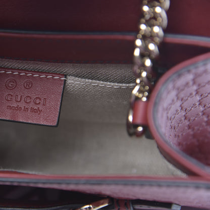 Gucci Soft Microguccissima Mini Emily Chain Shoulder Bag Rosso 6 of 10