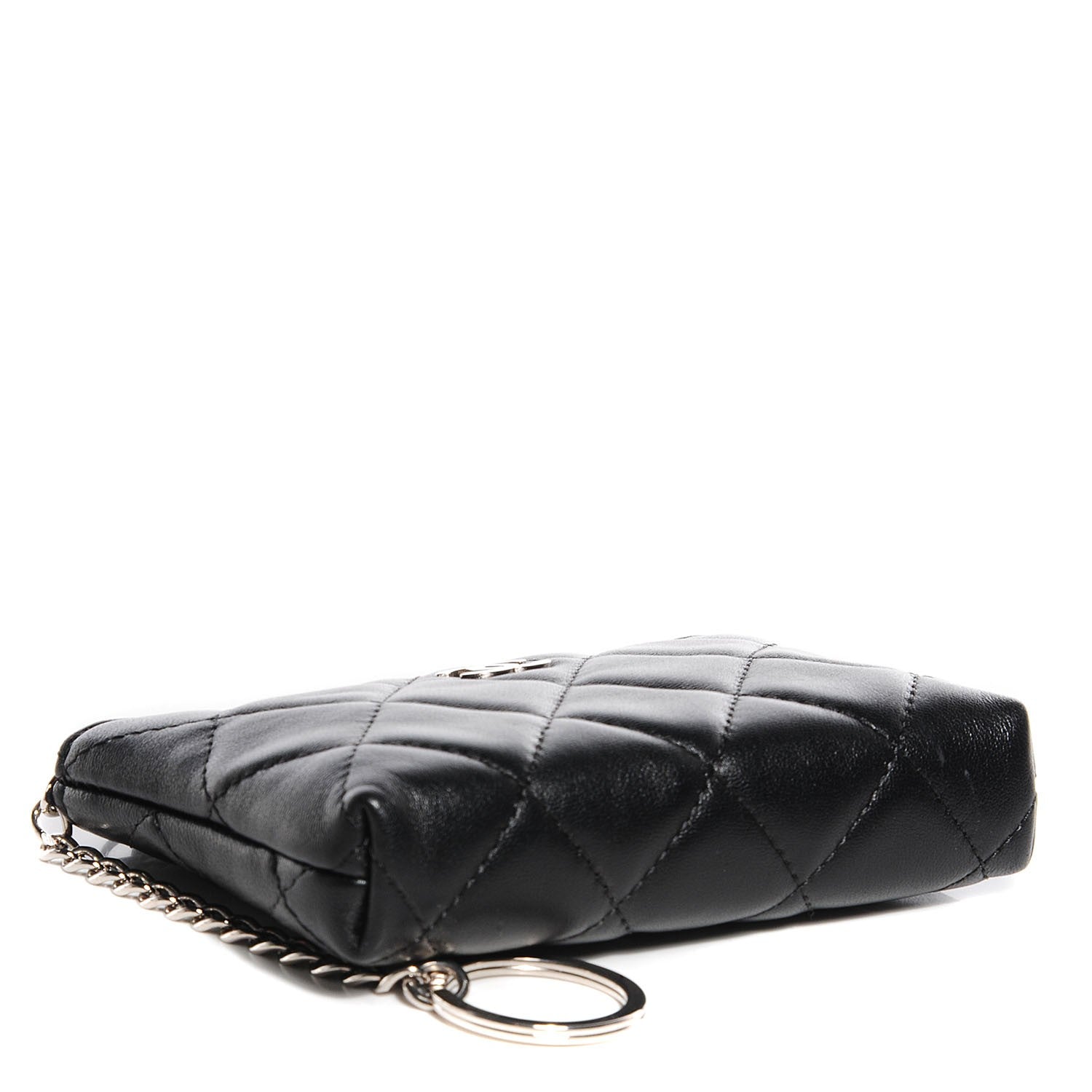 Chanel Lambskin Quilted Key Holder Case Black 4 of 8