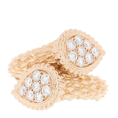 Boucheron 18K Rose Gold Diamond Toi e Moi Serpent Boheme Ring 53 6.25 1 of 4