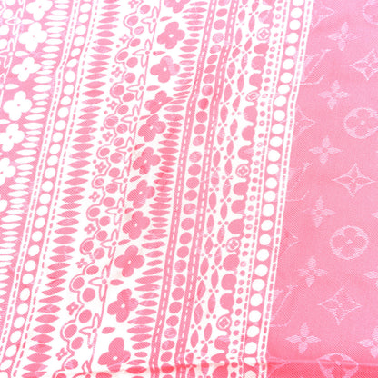 Louis Vuitton Silk Wool Amstramgram Shawl Pink 2 of 4