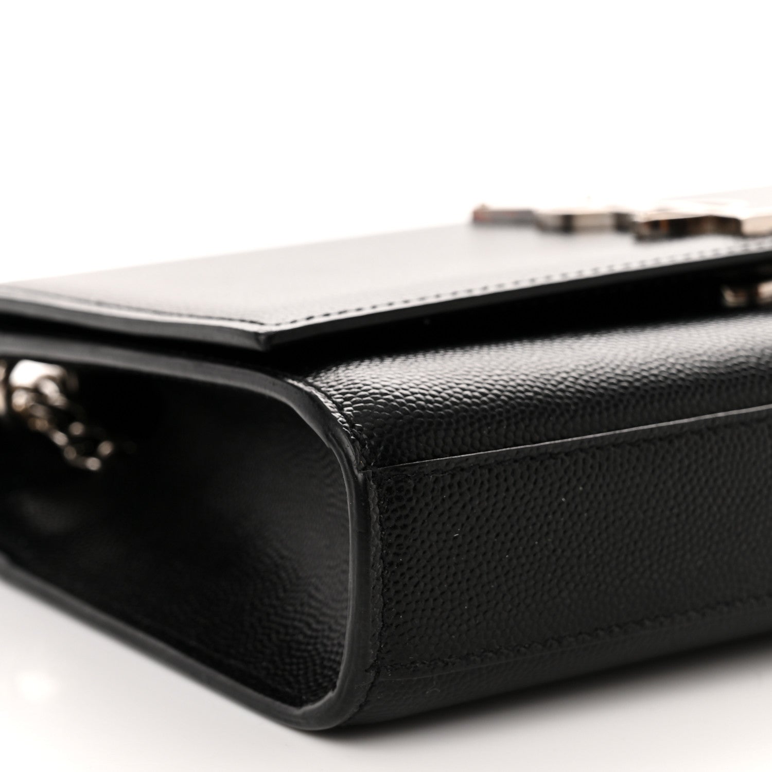 Saint Laurent Grain De Poudre Small Monogram Kate Satchel Black 9 of 13