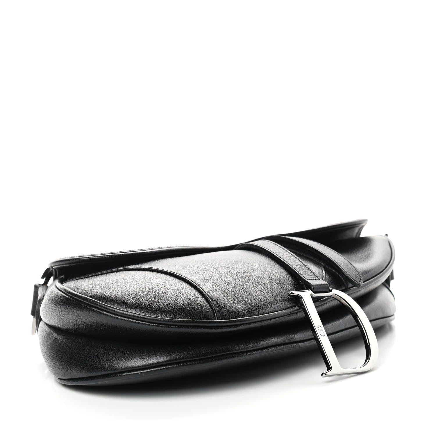 Christian Dior Calfskin Saddle Bag Black 4 of 10
