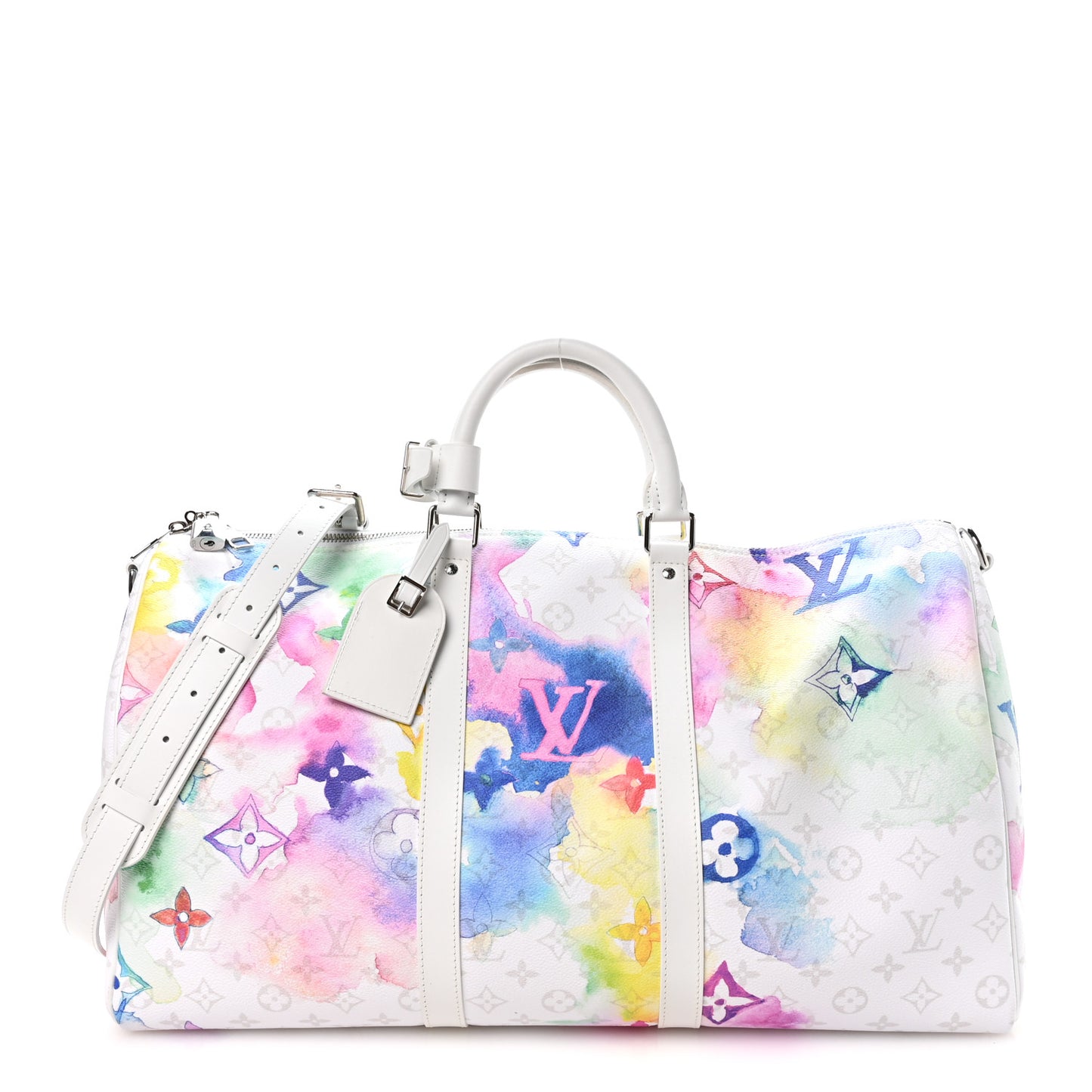 Monogram Watercolor Keepall Bandouliere 50 Multicolor