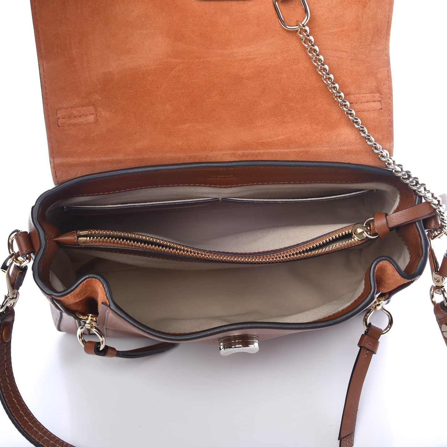 Calfskin Small Faye Day Shoulder Bag Tan