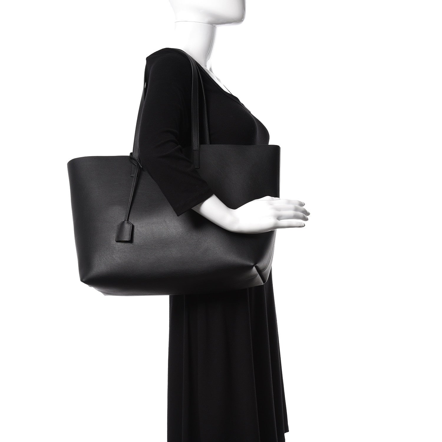 Saint Laurent Calfskin Large Shopping Tote Black 2 of 11