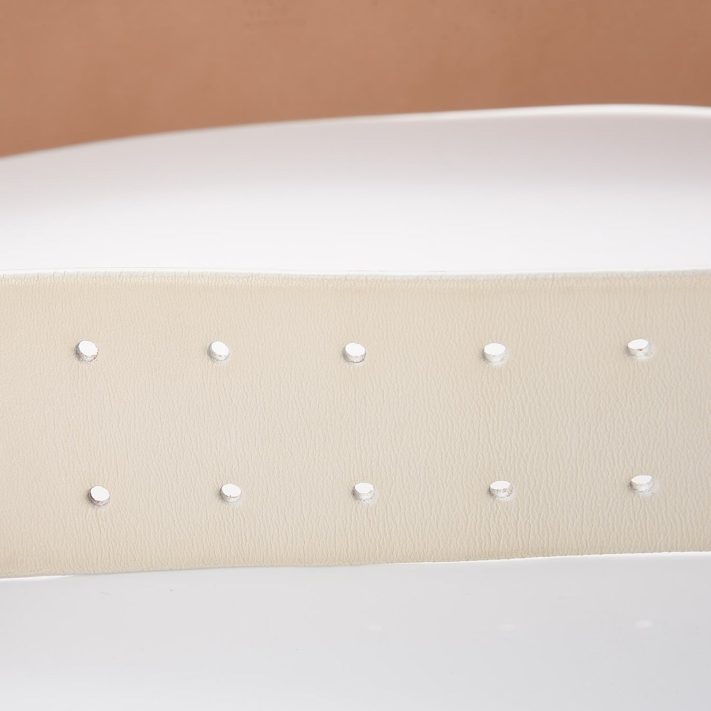 Lambskin Logo Wide Belt 85 34 Off White