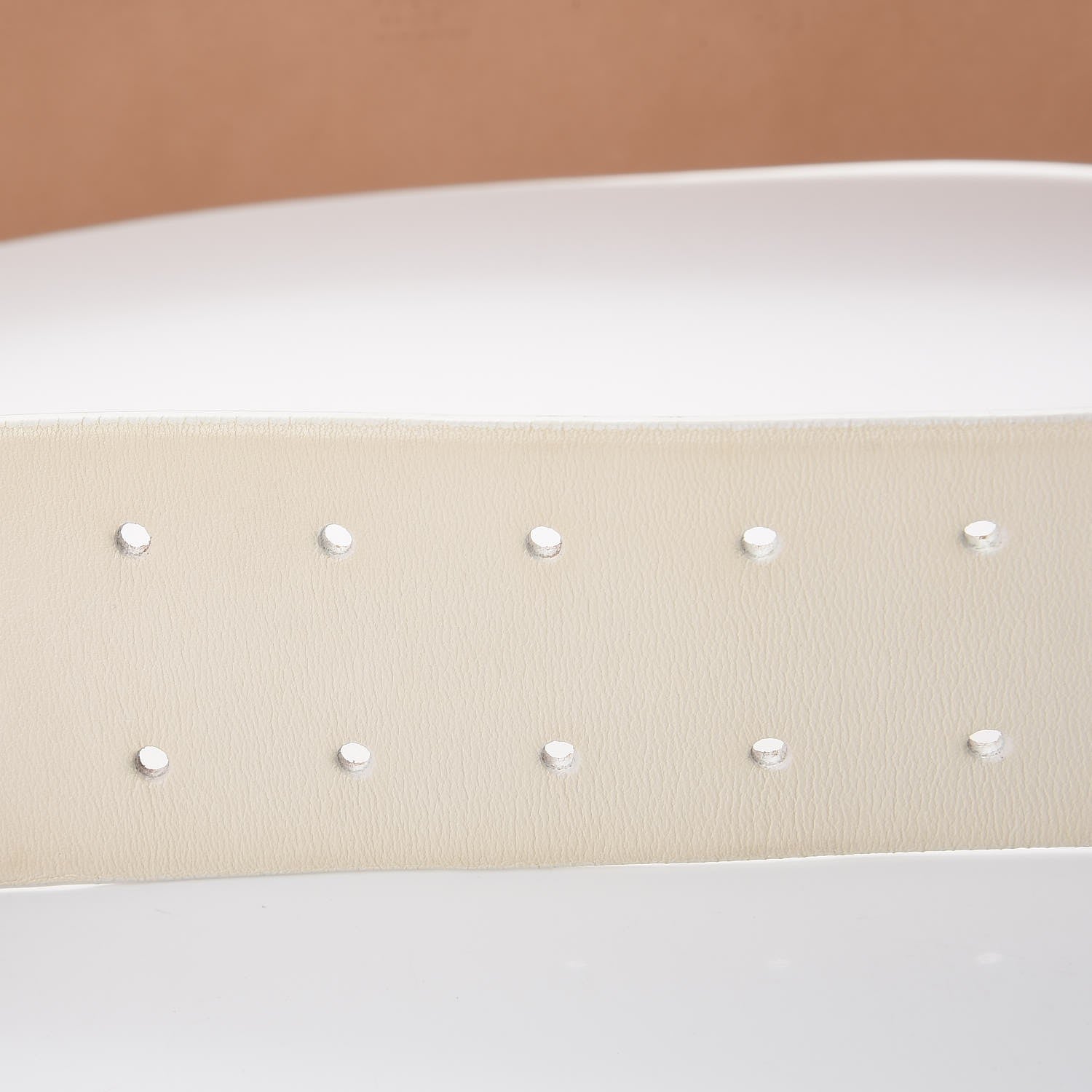 Chanel Lambskin Logo Wide Belt 85 34 Off White 6 of 8