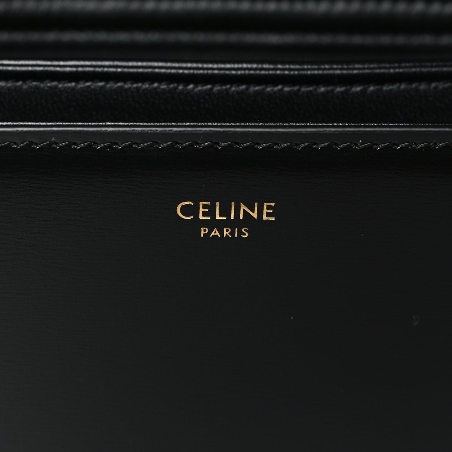 Shiny Calfskin Medium Triomphe Black