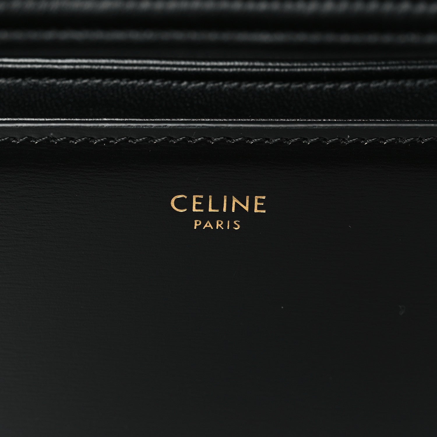 Celine Shiny Calfskin Medium Triomphe Black 6 of 8